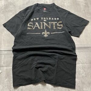 Nfl New Orleans Saints Style T-Shirt Black Yellow Football Sz Medium